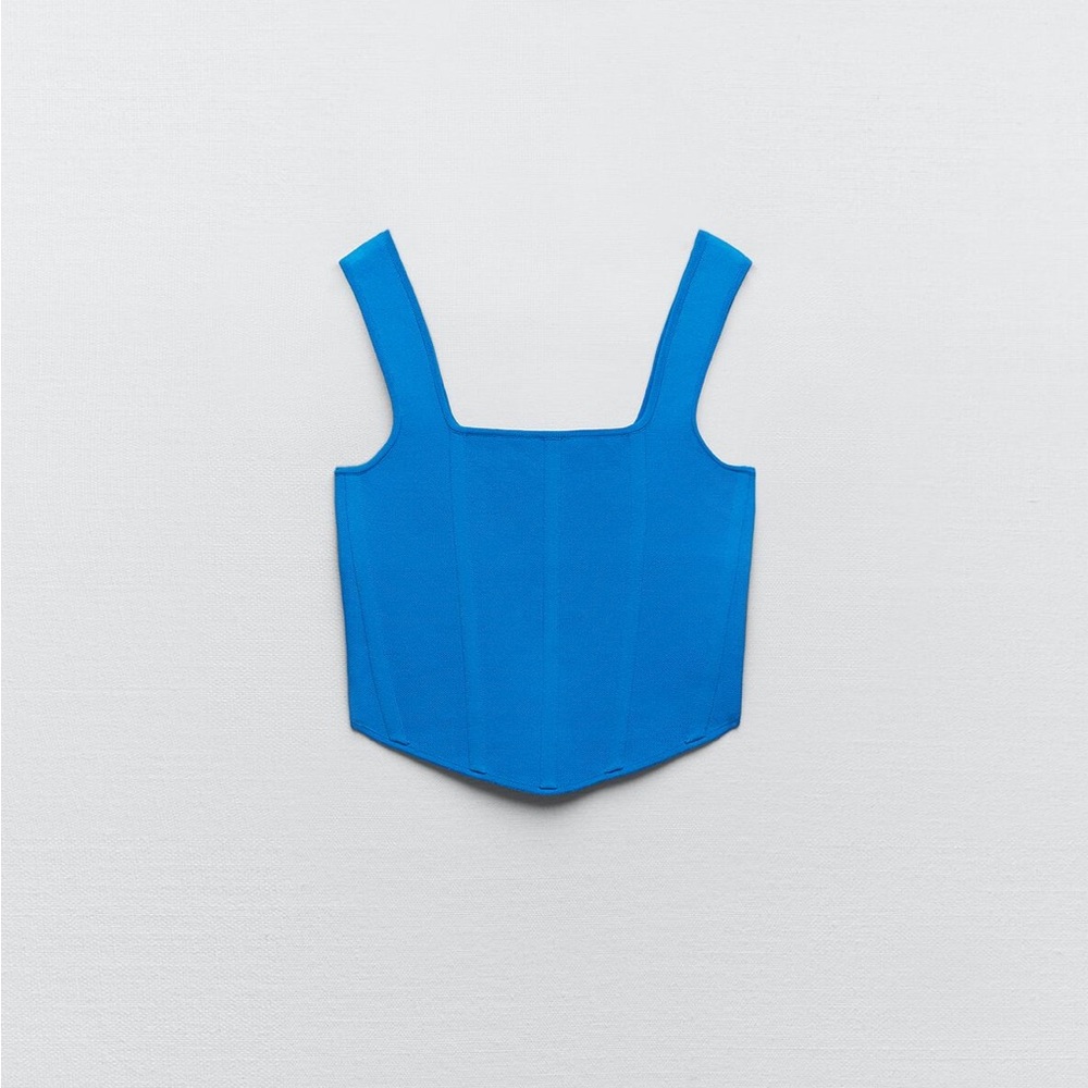 Zara blue corset top